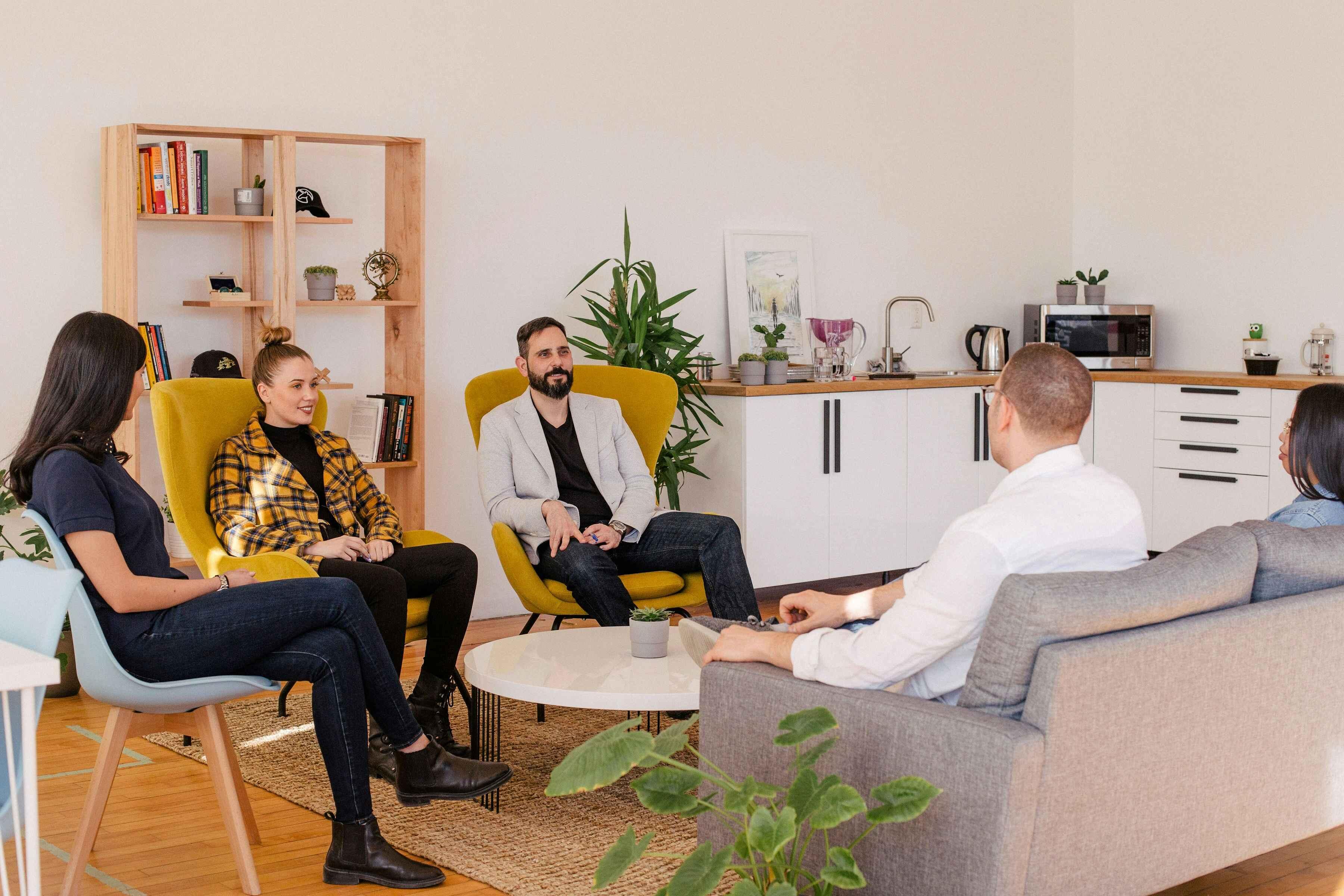 Real estate professionals collaborating
